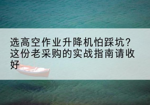 坪山高空作业升降机厂家推荐-选高空作业升降机怕踩坑？这份老采购的实战指南请收好